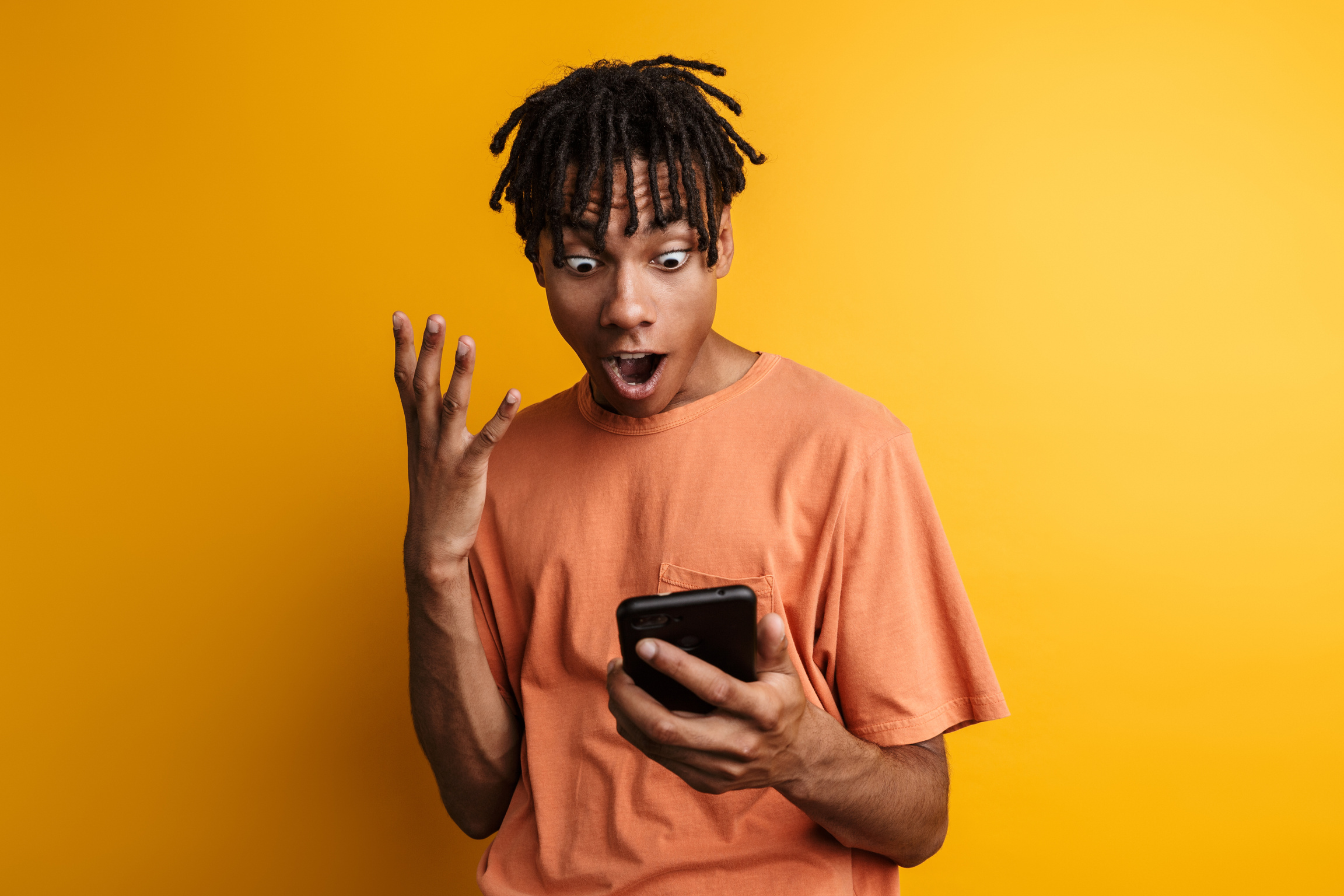 Portrait of a Happy Young Afro American Man